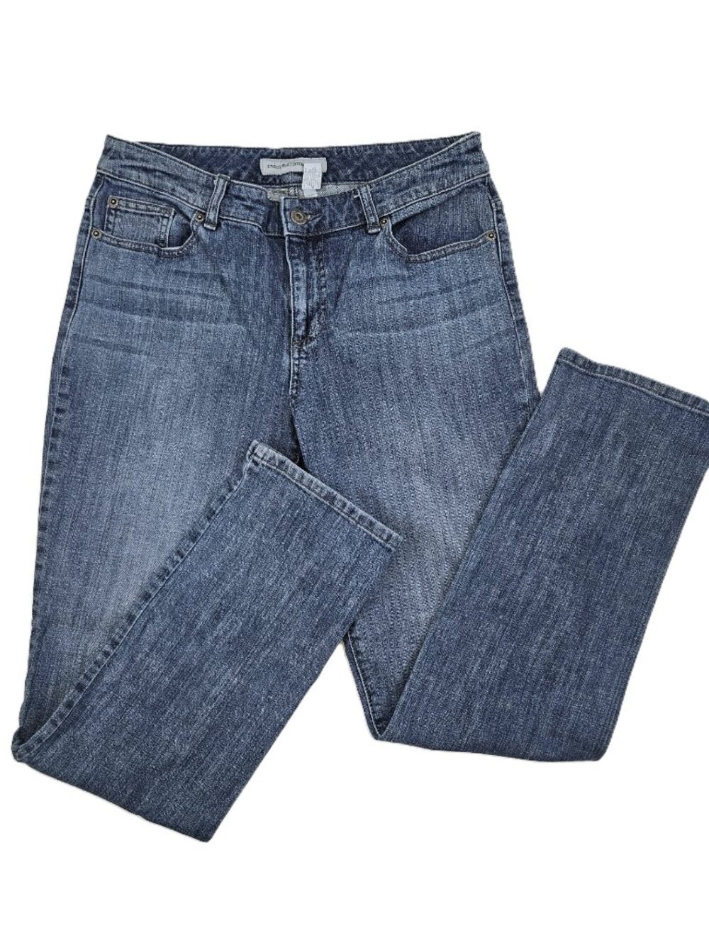Lot 3 Chicos Size 1 Jeans Blue Gray Turquoise Mid Rise Straight Leg Ankle Pants - Picture 2 of 16